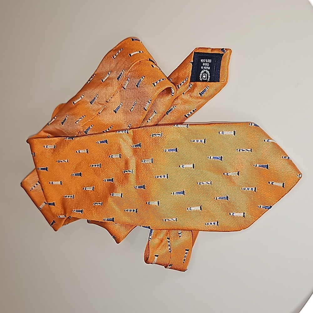Chaps orange lighthouse tie